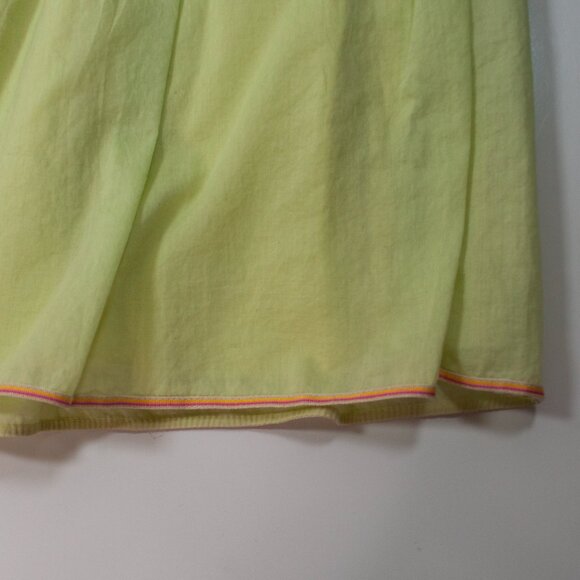 J Crew Pintuck Ribbon Trim Skirt Womens 0 Green A Line Y2K Cottage Core FF03X - Picture 4 of 5